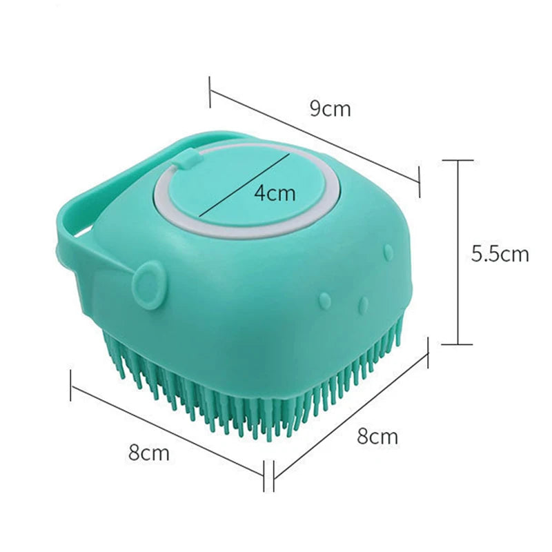SudsScrub™ — Shampoo Dispensing Pet Bath Brush