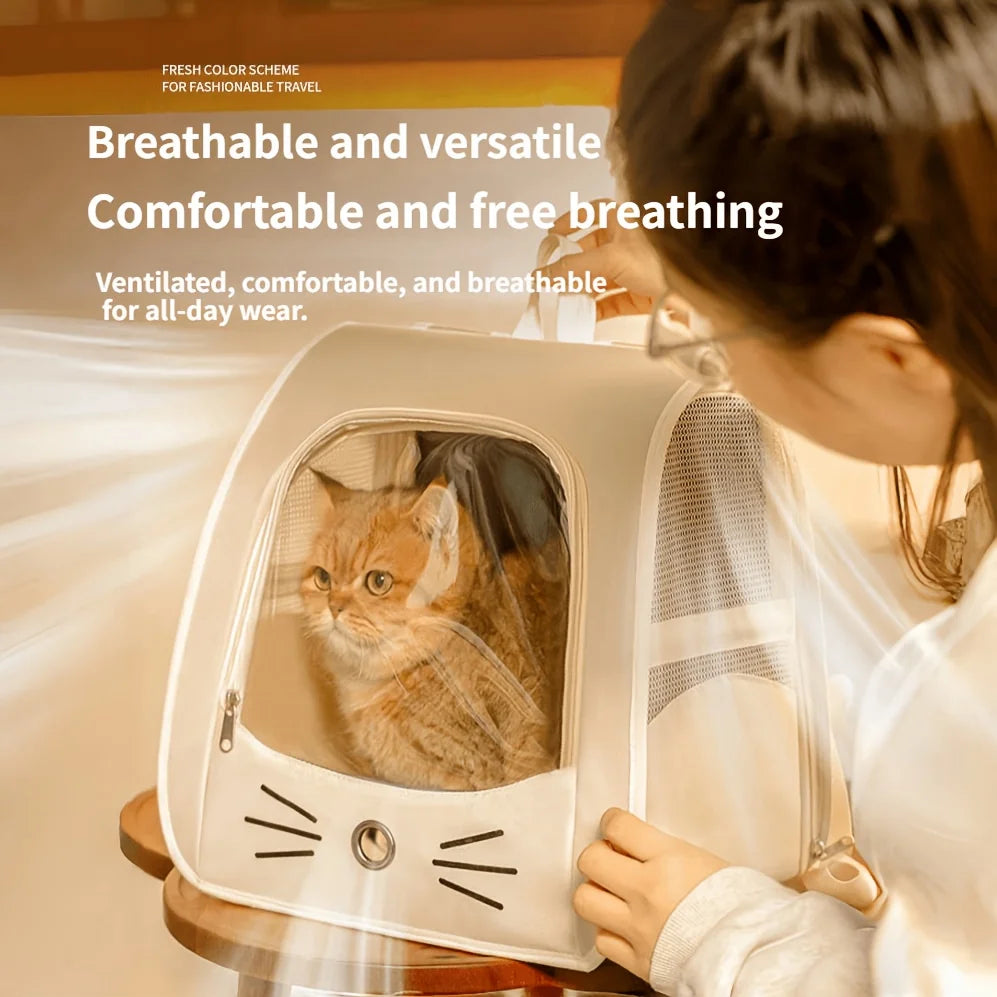 CarryNest™ — 3-Way Cat Travel Backpack