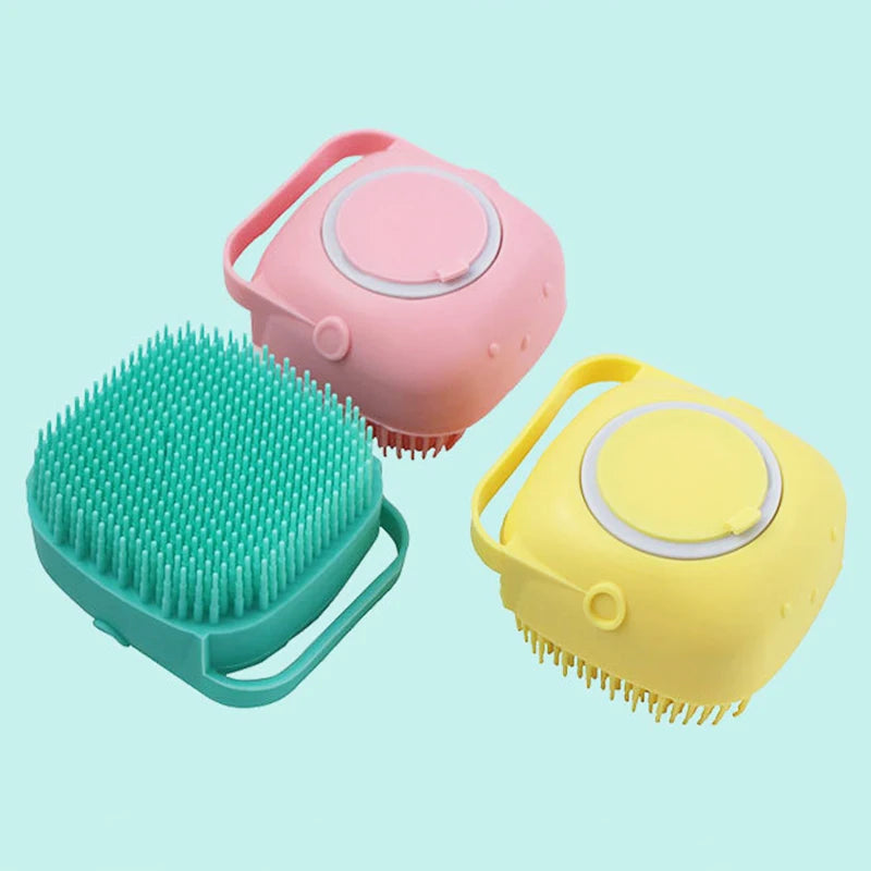 SudsScrub™ — Shampoo Dispensing Pet Bath Brush