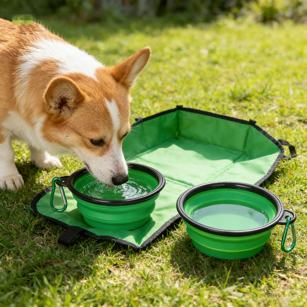 RoadBowl™ — Foldable Silicone Pet Travel Bowl