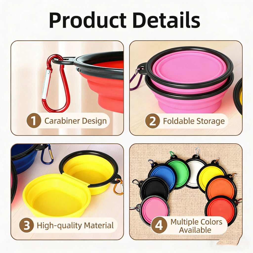 RoadBowl™ — Foldable Silicone Pet Travel Bowl